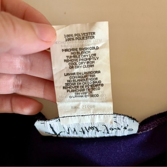 Vtg 90s All That Jazz Sz L Crushed Velvet Maxi Dress Witchy Grunge Purple Gothic - Picture 9 of 9